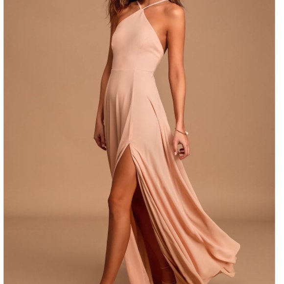 Lulus Dresses & Skirts - NWT Lulus Absolutely Breathtaking Blush Pink Maxi Dress Size Medium